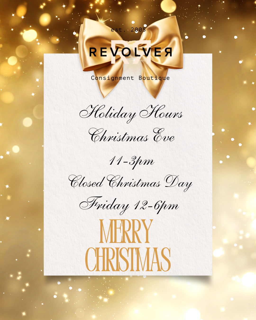 Christmas Hours 2025