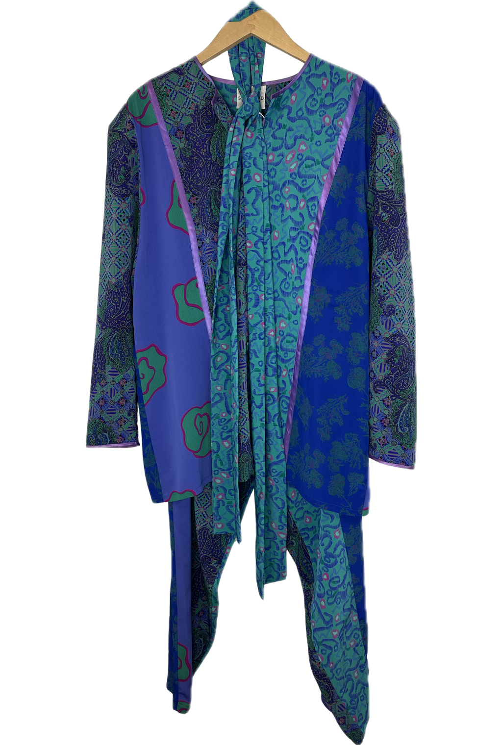 Pre-Owned Maggie Shepherd- Mint/ Purple Multi- Set- Sz L