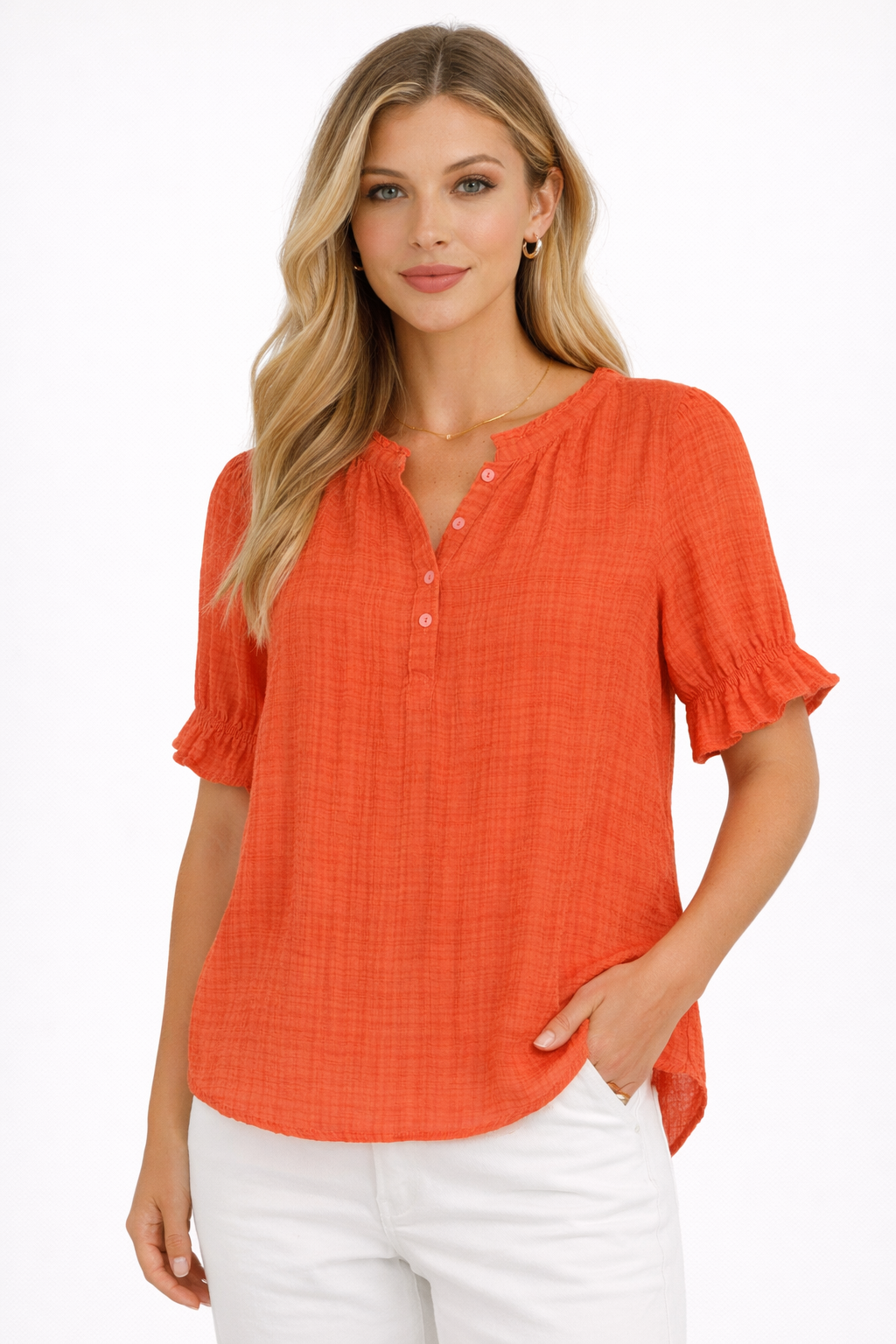 Pre-Owned APiece Apart NY- Coral- Blouse- Sz S