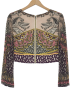 Pre-Owned Alice + Olivia- Pink and Purple Multi- Top- Sz 8