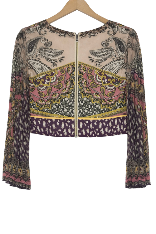 Pre-Owned Alice + Olivia- Pink and Purple Multi- Top- Sz 8