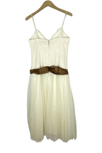 Pre-Owned ABS Evening by Allen Schwartz- White- Dress- Sz 8