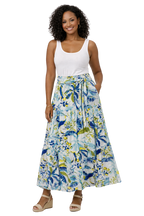 Pre-Owned Banjanan- White and Multi Print- Skirt- Sz S