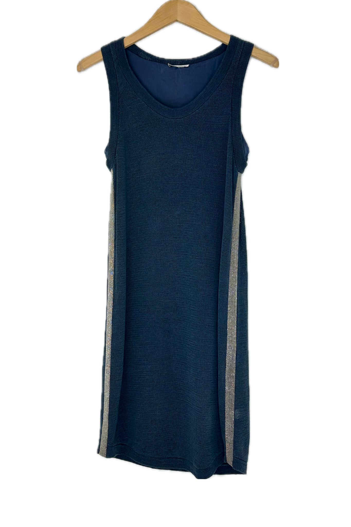brunello cucinelli blue dress Vintage Brunello Cucinelli Cashmere Navy Dress