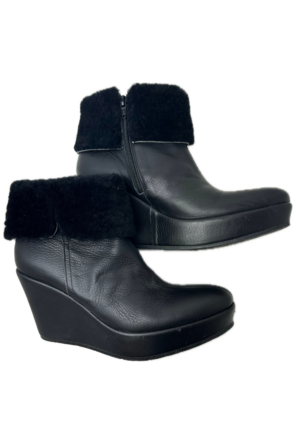 Pre-Owned Cordani-Black-Boots- Sz 8/8.5