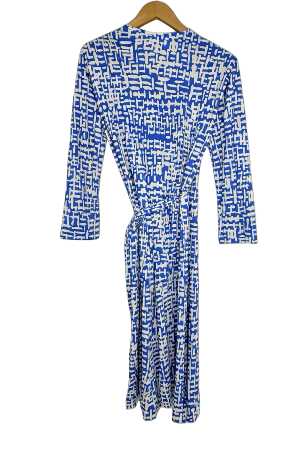 Pre-Owned Diane von Furstenberg- Blue/White- Dress- Sz 12 – Revolver Boutique