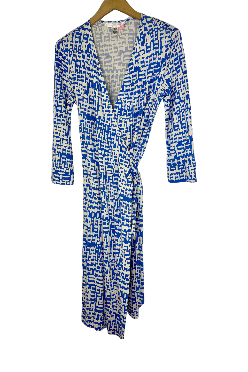 Pre-Owned Diane von Furstenberg- Blue/White- Dress- Sz 12