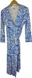Diane von Furstenberg- Blue/White- Dress- Sz 12
