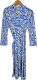 Diane von Furstenberg- Blue/White- Dress- Sz 12