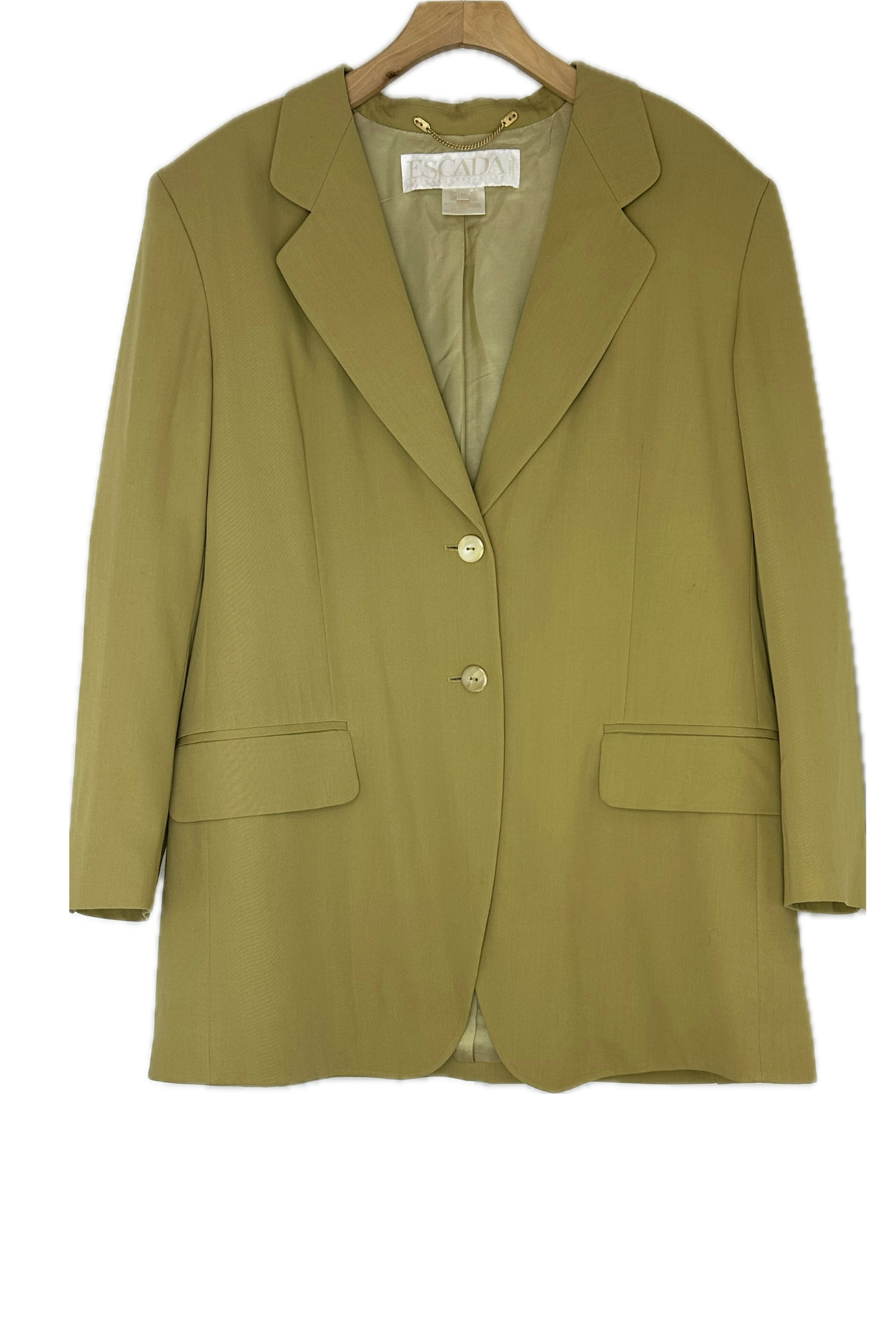 Pre-Owned Escada by Margaretha Ley- Light Green- Blazer- Sz 44