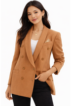 Pre-Owned Escada by Margaretha Ley - Pastel Orange- Blazer- Sz 36