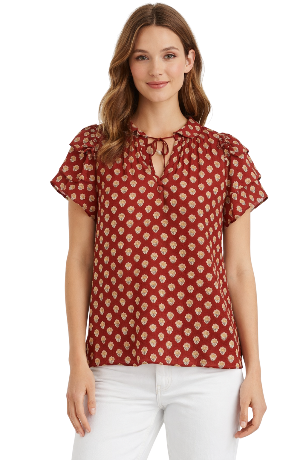 Pre-Owned Hunter Bell NY- Red- Blouse- Sz XS