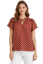 Pre-Owned Hunter Bell NY- Red- Blouse- Sz XS