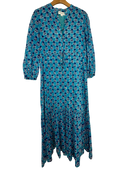 Pre-Owned India Collection by Emerson Fry- Blue- Dress- Sz XS