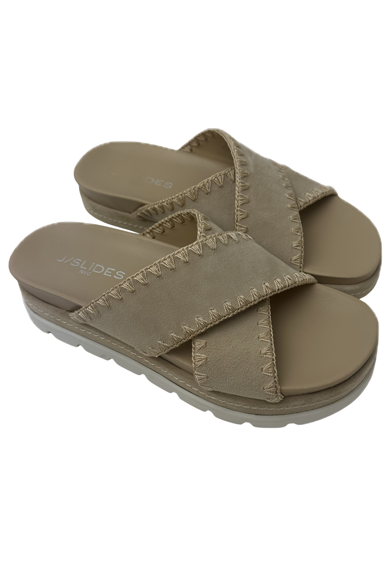 Pre-Owned J/Slides NYC- Beige- Sandals- Sz 7.5