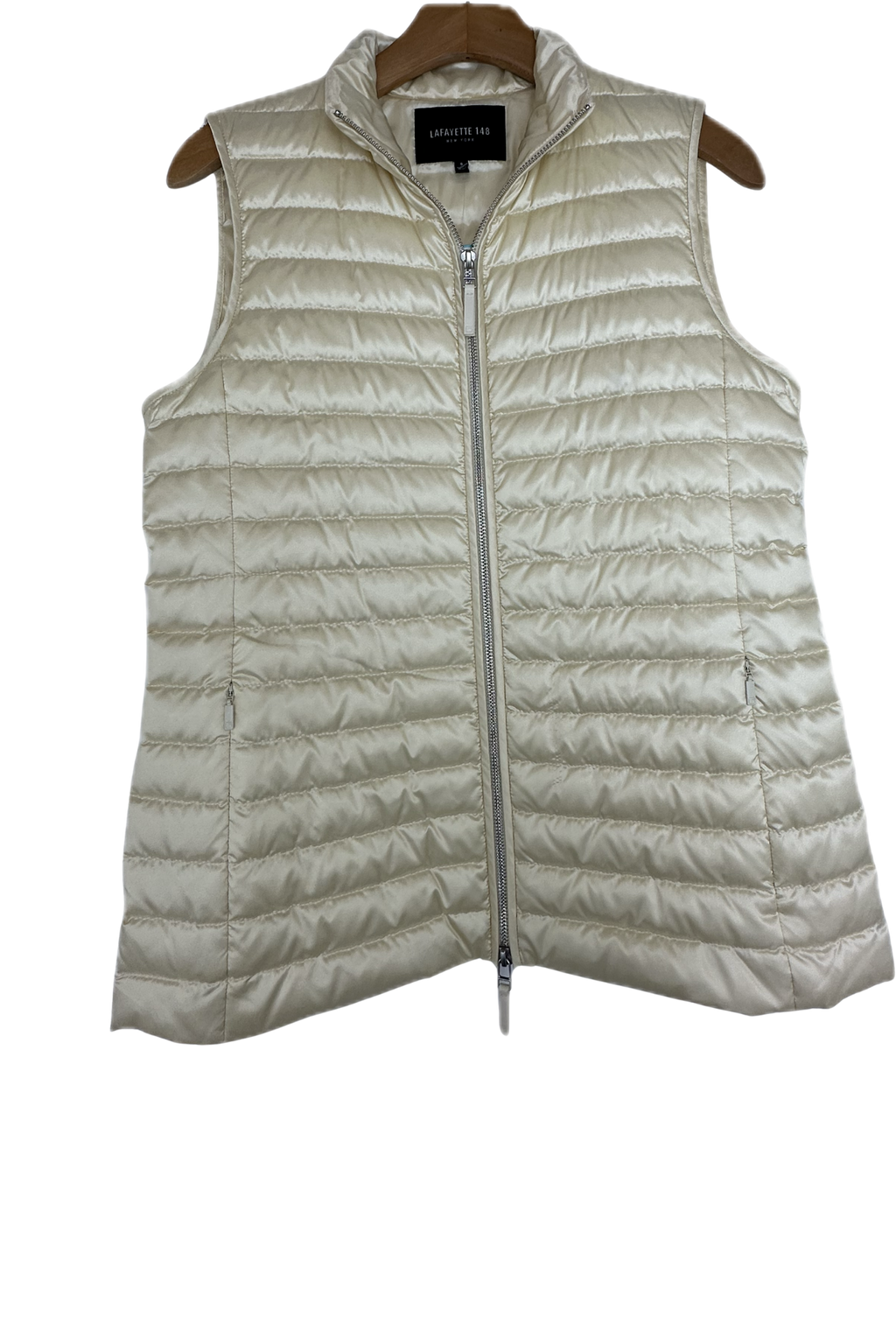 Pre-Owned Lafayette 148 New York- Cream- Vest- Sz S