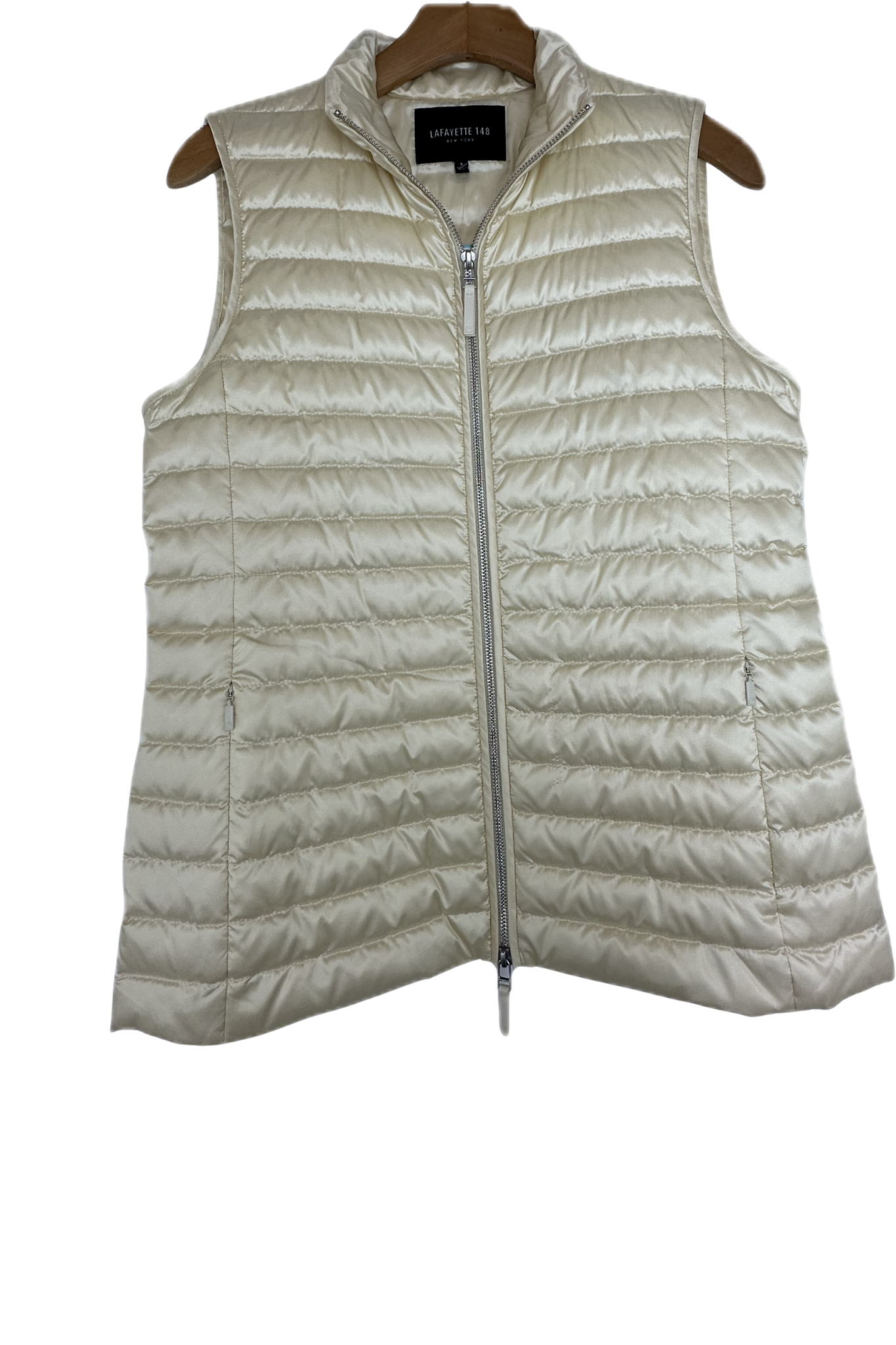 Pre-Owned Lafayette 148 New York- Cream- Vest- Sz S