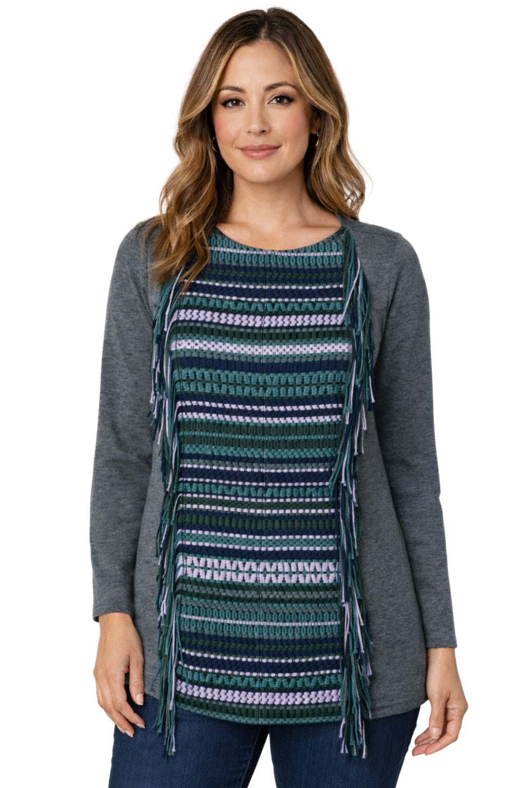 Pre-Owned Lela Rose- Gray- Top- Sz 4
