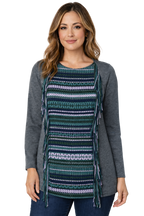 Pre-Owned Lela Rose- Gray- Top- Sz 4