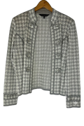 Pre-Owned Ming Wang- White/Gray- Cardigan- Sz M