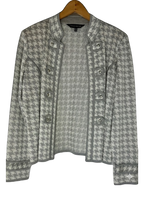 Pre-Owned Ming Wang- White/Gray- Cardigan- Sz M