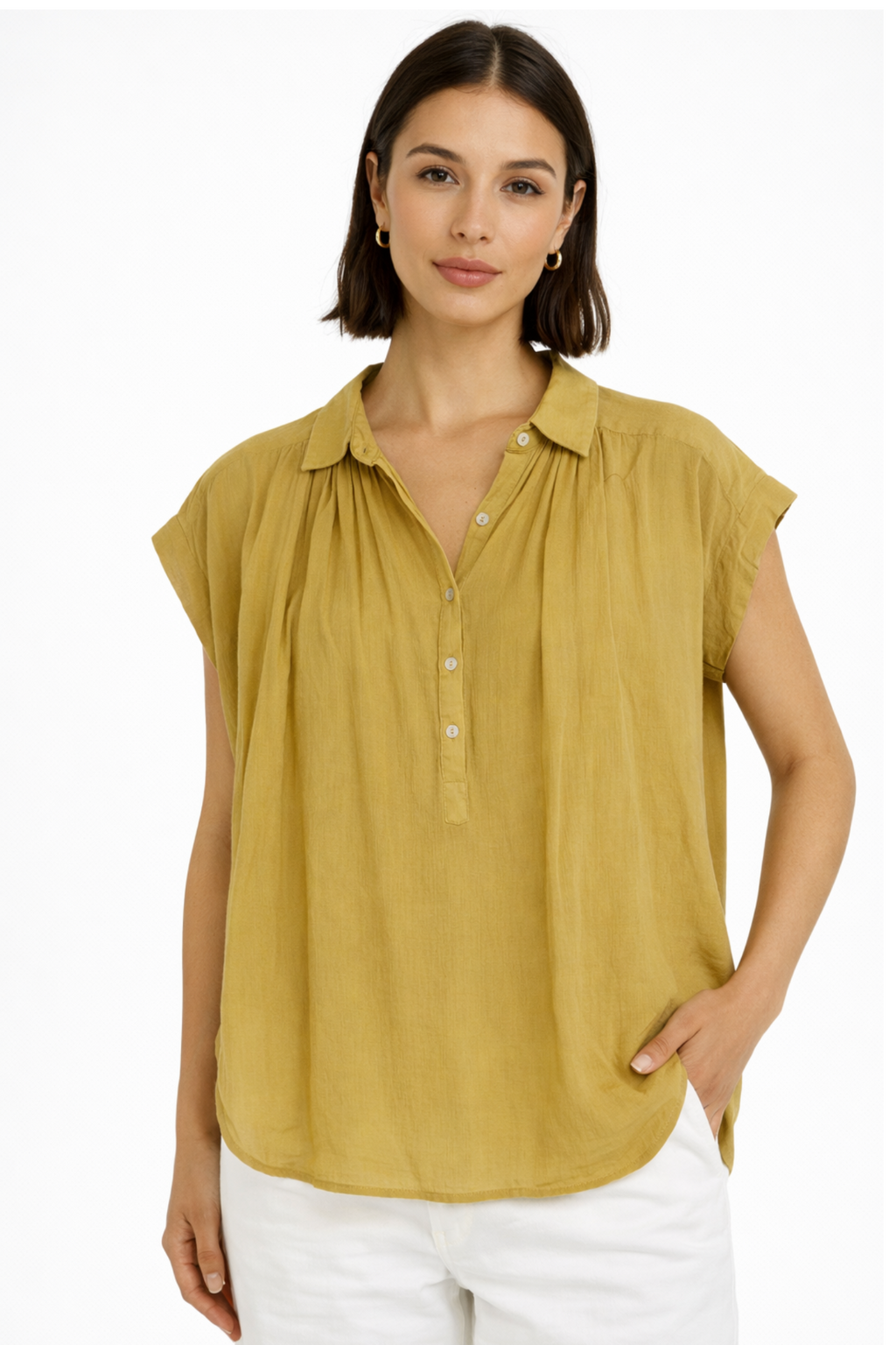 Pre-Owned Nili Lotan- Yellow- Blouse- Sz XS