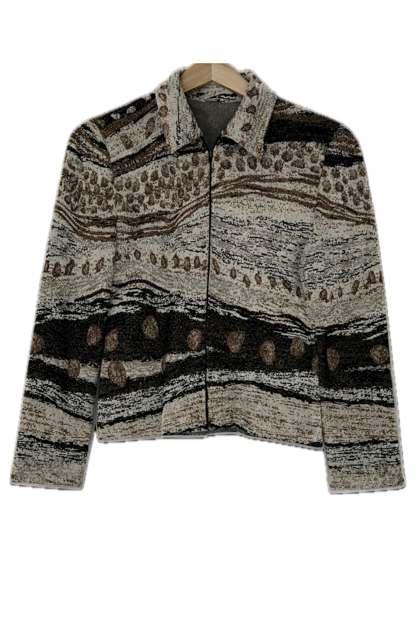 Pre-Owned St. John Collection- Beige Multi-Jacket- Sz 2