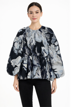 Pre-Owned Stine Goya - Black and Blue Multi- Blouse- Sz XS