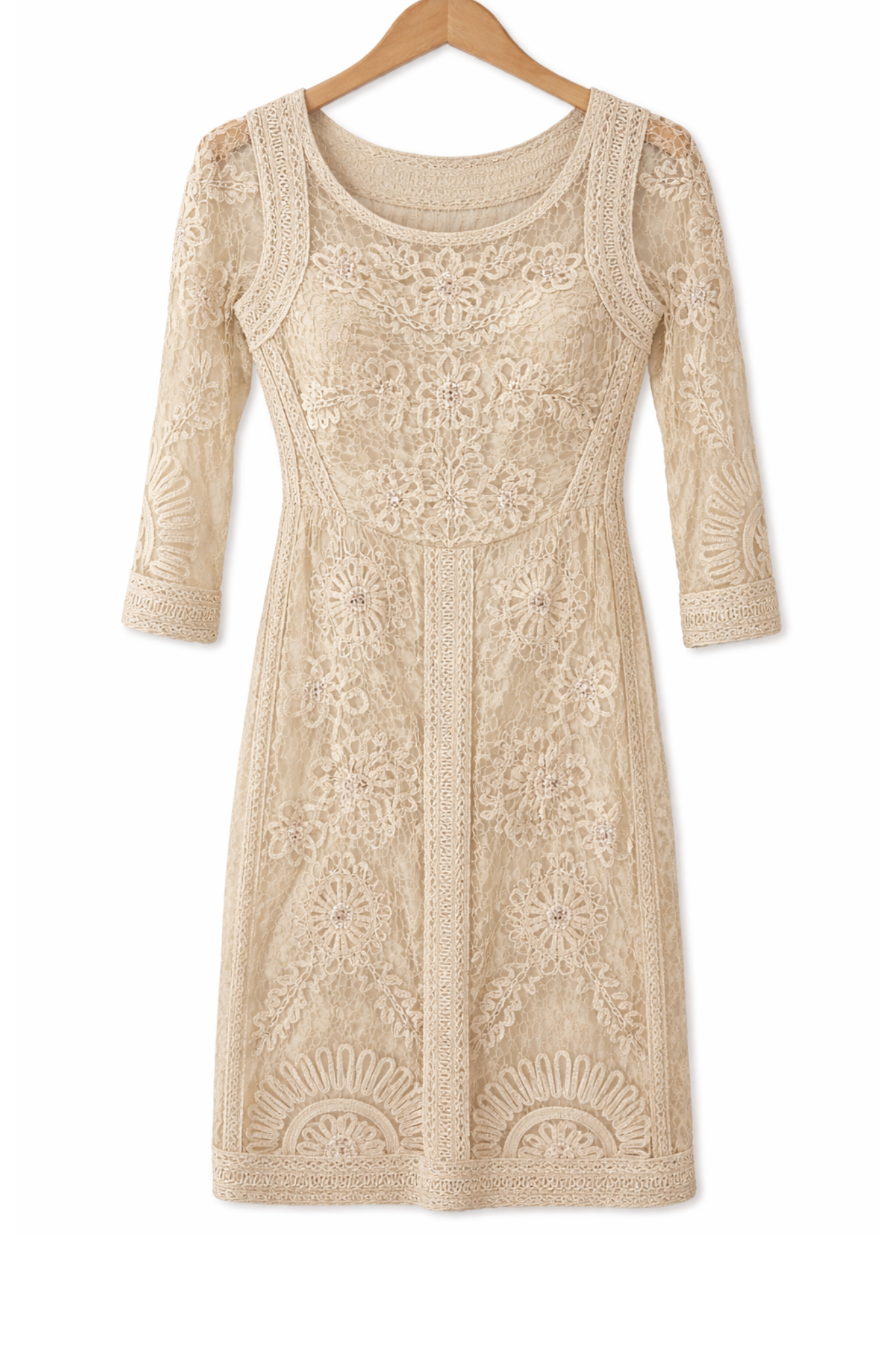 Pre-Owned Sue Wong Nocturne- Beige- Dress- Sz 12