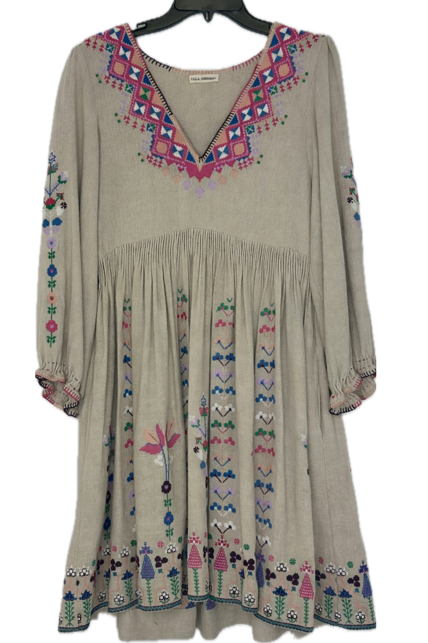 Pre-Owned Ulla Johnson- Beige and Multi- Dress- Sz M Pre-Owned Ulla Johnson- Beige and Multi- Dress- Sz M