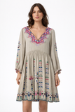 Ulla Johnson- Beige and Multi- Dress- Sz M