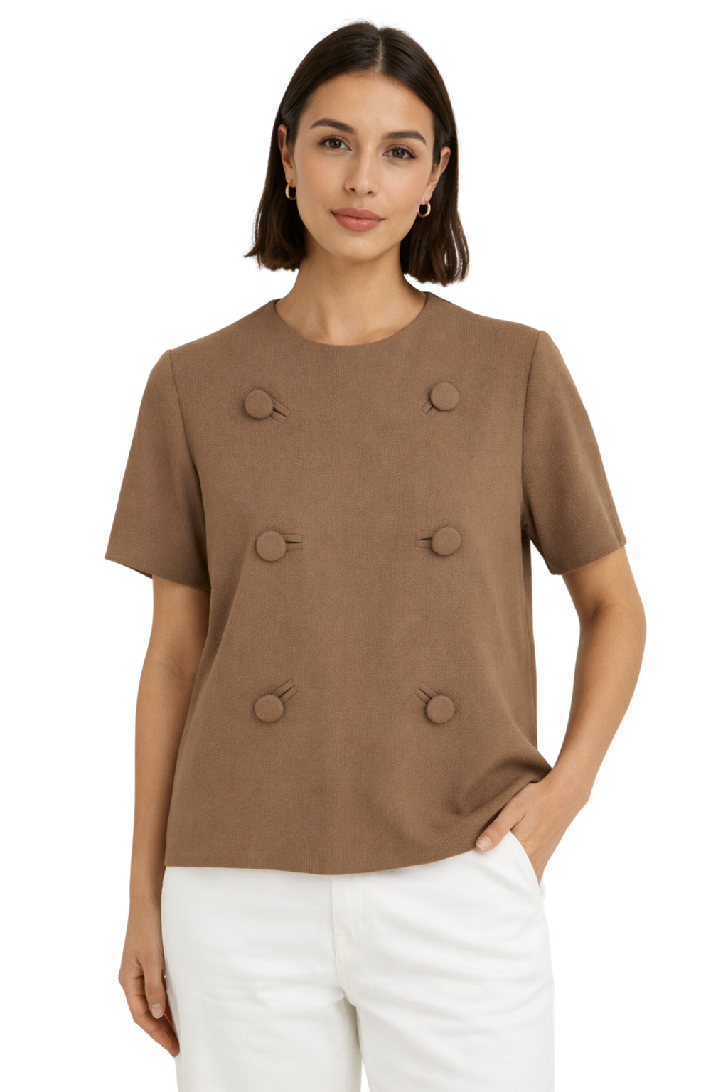 Pre-Owned Yune Ho- Brown- Blouse- Sz S