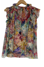 Pre-Owned Zimmerman- Multi Floral Print- Two Piece Blouse-Sz 2