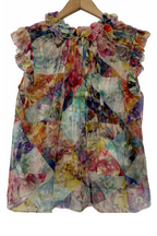 Pre-Owned Zimmerman- Multi Floral Print- Two Piece Blouse-Sz 2